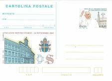 2002 REPUBBLICA ITALIANA CARTOLINA POSTALE SS. G. PAOLO II NUOVO C250 MF102232
