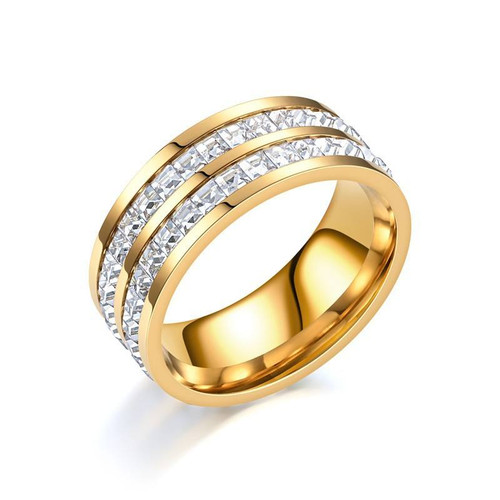 Anello acciaio inox oro - acciaio,