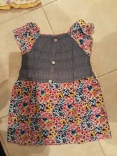 lotto 698b abito vestito bimba bambina fiori 7 anni