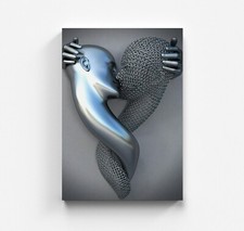 Amore Cuore 3D Tela Quadro