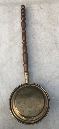 Bed warming brass engraved - warming,
