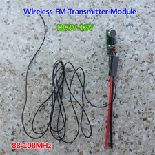 Modulo trasmettitore audio FM micro microfono wireless DC 3V-12V 6V 9V 88-108MHz