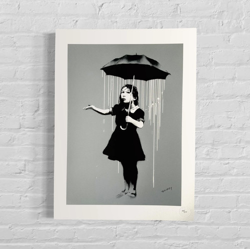 Banksy ragazza con ombrello - banksy,