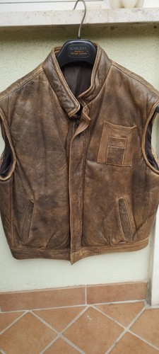 Gilet pelle imbottito - in,