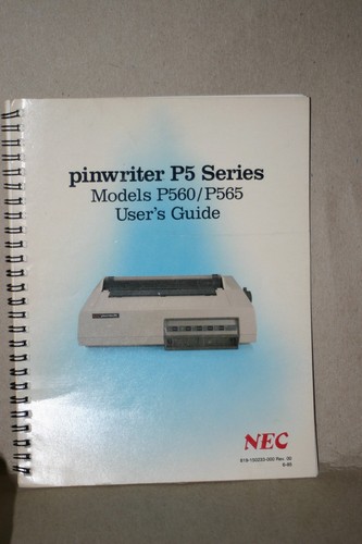 Nec pinwriter series - nec,