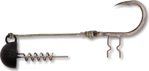 Black cat shad claw rig - claw, 6/0