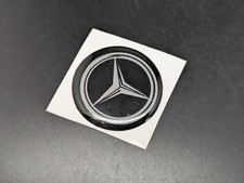 MERCEDES Ø 35MM LOGO ADESIVO 3D SIGLA EMBLEMA FREGIO STEMMA SCRITTA BADGE TARGA