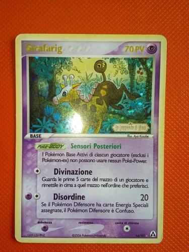 Pokemon card girafarig - card,