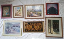 Lotto Di 7 Quadri E Cornici. Dipinti E Stampe Vari Soggetti Misure Max Cm 42x53
