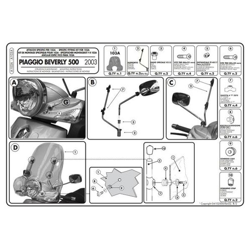 Kit fissaggio cupolino kappa - fissaggio,