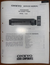 Onkyo T-G10 Sintonizzatore Manuale di Servizio Originale