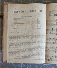 Meyerbeer Roberto il Diavolo opera completa canto e pianoforte, italiano inglese