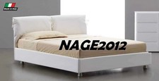 Letto Contenitore testiera Fiocco modern imbottita ecopelle varie misure colori 
