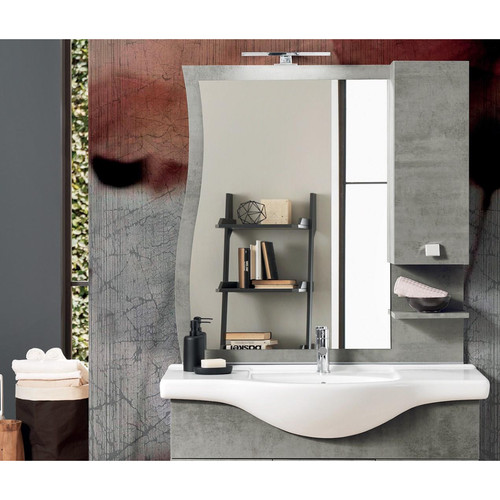 Specchio bagno con pensile