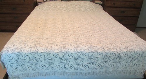 Copriletto vintage uncinetto - vintage,