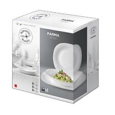 Servizio di Piatti da Tavola 18 Pezzi in Vetro Opale Bormioli Colore Bianco