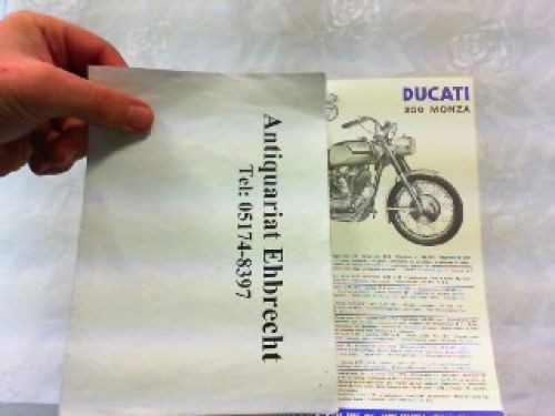 Ducati 250 monza - monza., werbeblatt