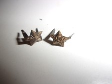 Lotto 2 Stellette x nastrini militari onorif. BRONZO brunito anni 60 - da 0,7