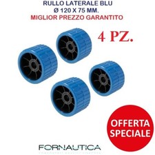 4 RULLI LATERALI CARRELLO BLU