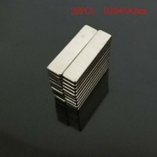 20 MAGNETI NEODIMIO 20X5X2 MM CALAMITA POTENTE FIMO CERAMICA MAGNETE CALAMITE