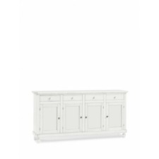 CREDENZA MADIA 4 PORTE 4 CASSETTI BIANCO OPACO ARTE POVERA CLASSICO