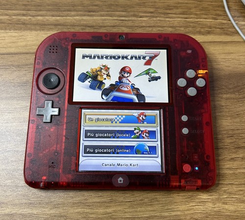 Nintendo 2ds rosso trasparente - rosso,