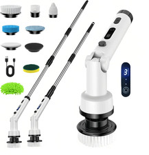 Spazzola Rotante Pulizia Casa- Spazzola Elettrica Rotante 8 in 1, Potente Pulizi