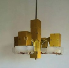 Lampadario Cubico Gaetano Sciolari 1970 Mazzega