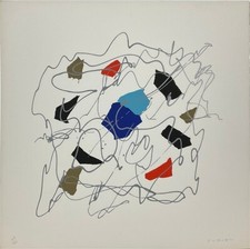 Giulio TURCATO (Mantova, 1912 - Roma, 1995) Opera Litografia "Rosa" 62 x 60 cm