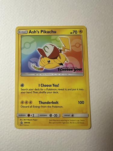 Ash pikachu sm108 promo - -,