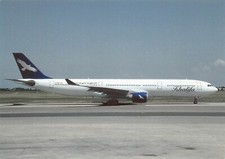 Cartolina compagnia aerea KHALIFA AIRLINES AIRBUS INDUSTRIE C-FRAV c/n 171