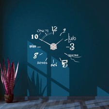 Adesivo da parete orologio internazionale orologio da parete KARLSSON numeri varie lingue +292+