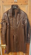 Giacca cappotto pelle marrone
