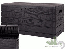 BAULE MULTIUSO ESTERNO L129xP70H64 CM RESINA ANTRACITE 500 LT EFFETTO LEGNO