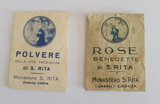 Due Reliquia relic Polvere e Rose benedette di Santa Rita da Cascia