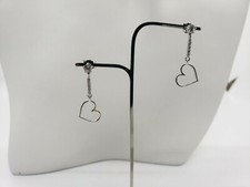 ORECCHINI A PENDOLO-PENDENTI IN ORO BIANCO CON ZIRCONI 18KT 750 1,9 GR. (5150) 