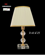 Lampada da comodino Elegante  cristallo saturn 1 luce riporti oro