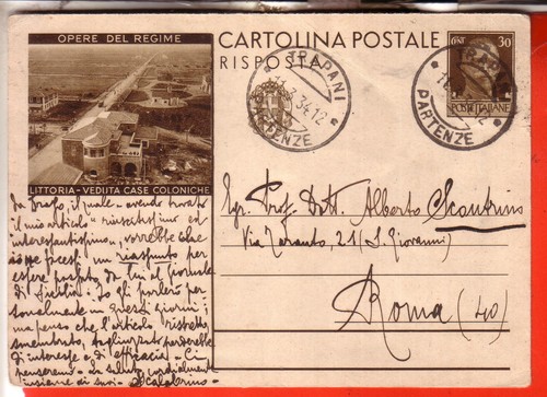 Cartolina littoria - cartolina,