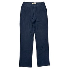 Avirex Pantalone Pantalone Misto Lana Cotone Gamba Dritta Blu Uomo W30 L32