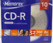 Memorex Confezione da 10 CD-R