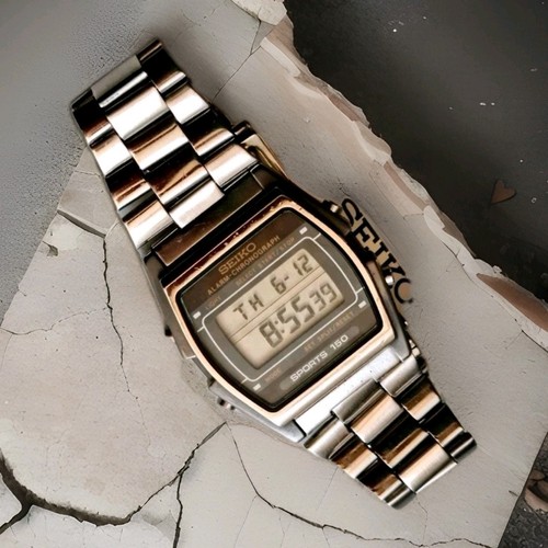Vintage 1970 quarzo - quarzo, lcd