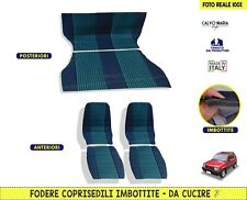 FODERE IMBOTTITE Vecchia Fiat Panda 141 Classic Sedile da Cucire Righe verdi
