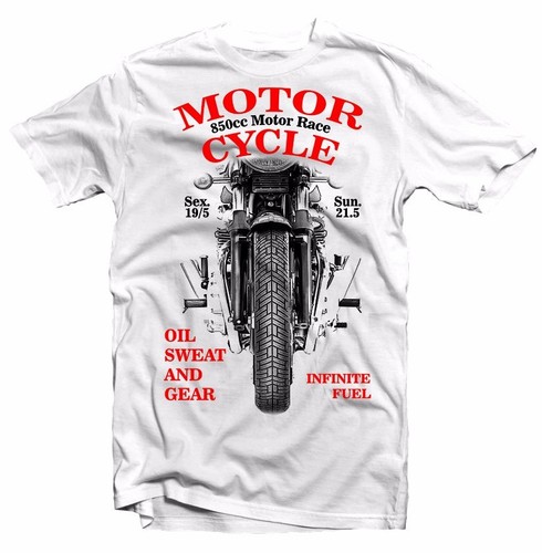 Shirt bianca moto 850cc - t-shirt,