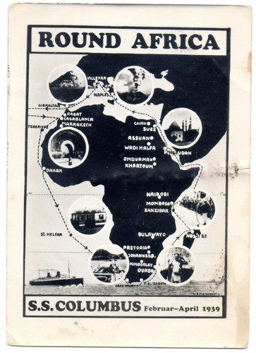 Cartolina round africa 1939 - cartolina,