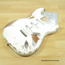 Corpo Stratocaster Fender Custom Shop 60 Heavy Relic Oly White Vintage Nitro
