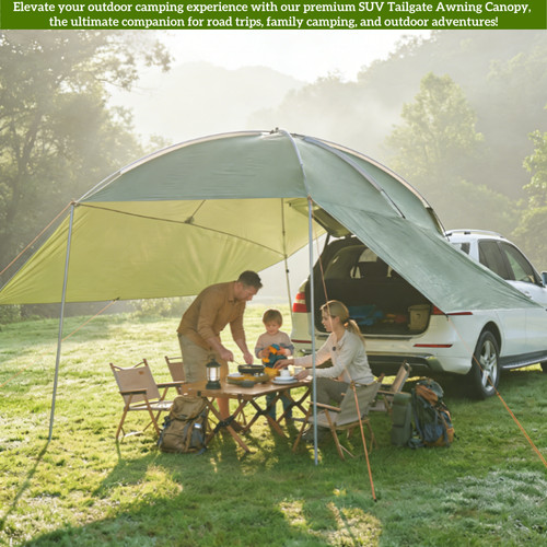 Tenda per retro auto verde - retro,