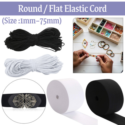 Bianco nero corda - bianco/nero, elastica