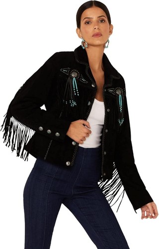 Giacca pelle donna nativi - giacca,