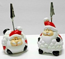 2 Segnaposti  BABBO NATALE  (diversi con clip)
