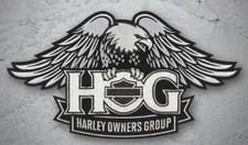 Patch toppe grande AQUILA HOG nuovo modello cm 28 x 17 Colore  GRIGIO